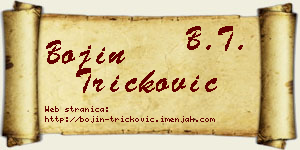 Bojin Tričković vizit kartica